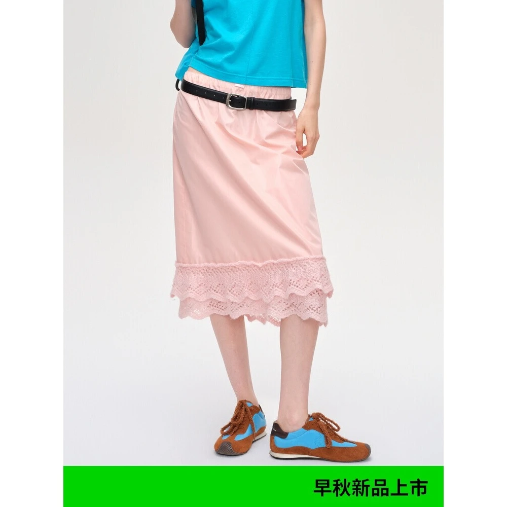 UCUT简刀 SHORT SENTENCE 秋25新款双层镂空针织裙摆半身裙3640