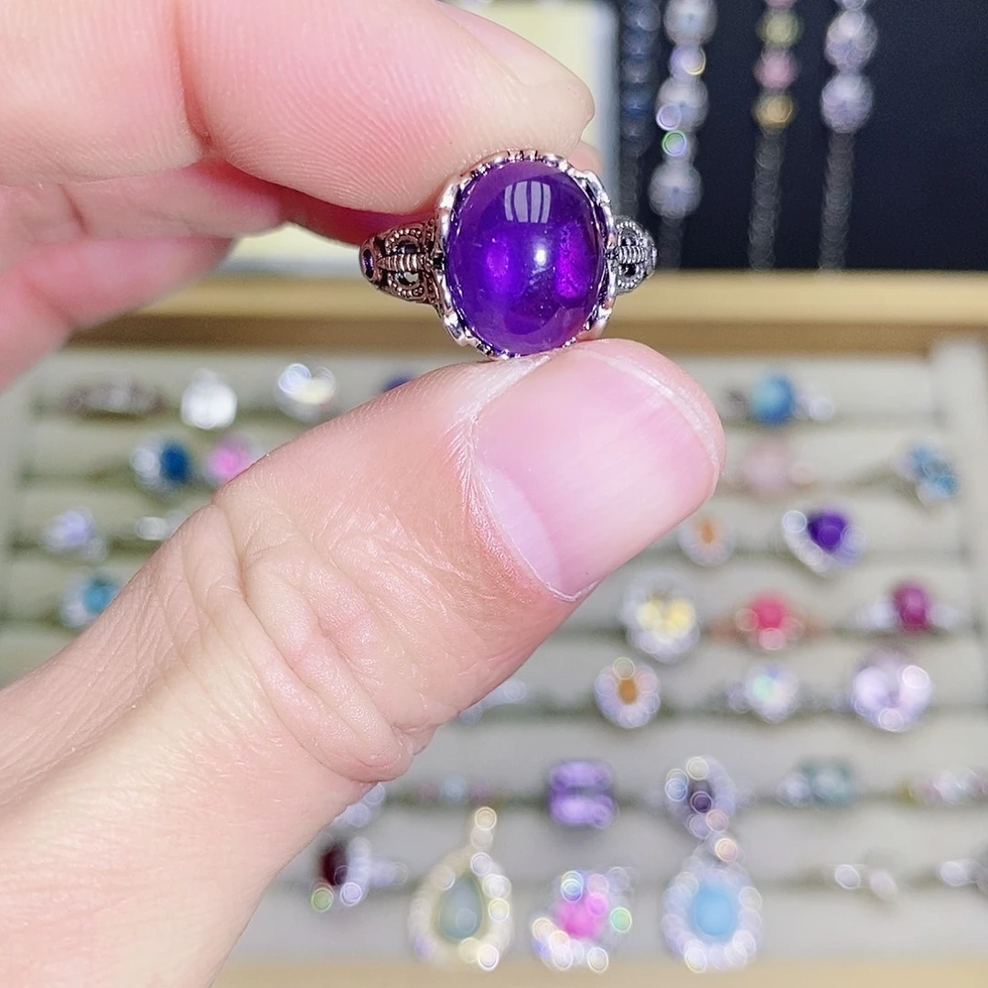 未镶嵌戒指紫晶566