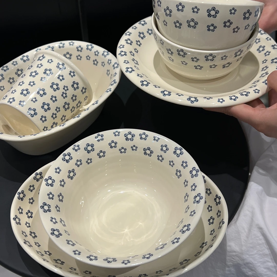 大美陶瓷蓝朵朵餐具套装