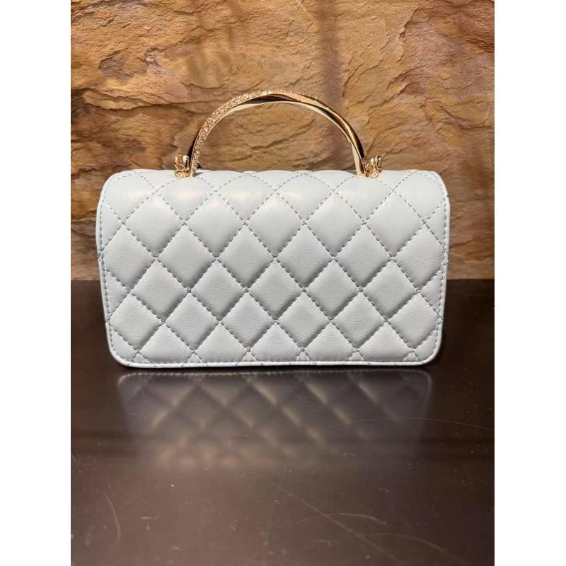 HIRMRIS手工真皮包 19-551676-蓝 无口袋细钻手柄香