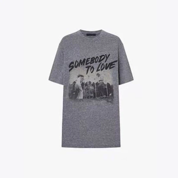 做旧摇滚印花宽松短袖T恤EET08