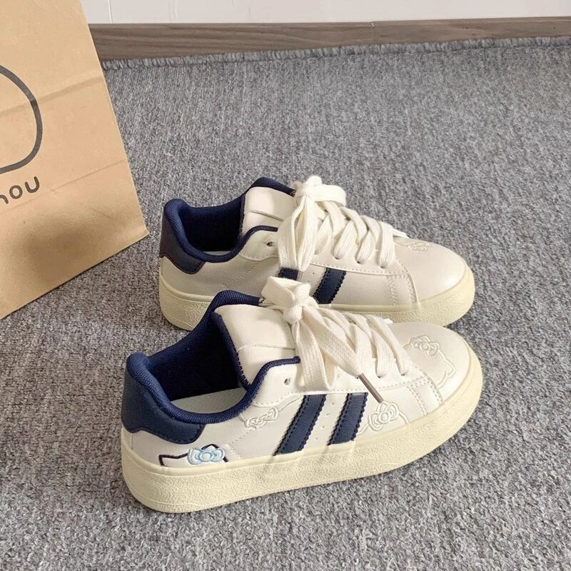 厚底德训鞋女2025春秋新款增高小众复古小白鞋百搭运动休闲板鞋潮