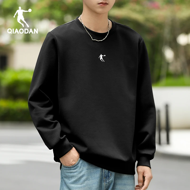 乔丹卫衣男秋季圆领长袖2025新款宽松运动外套休闲上衣针织套头衫