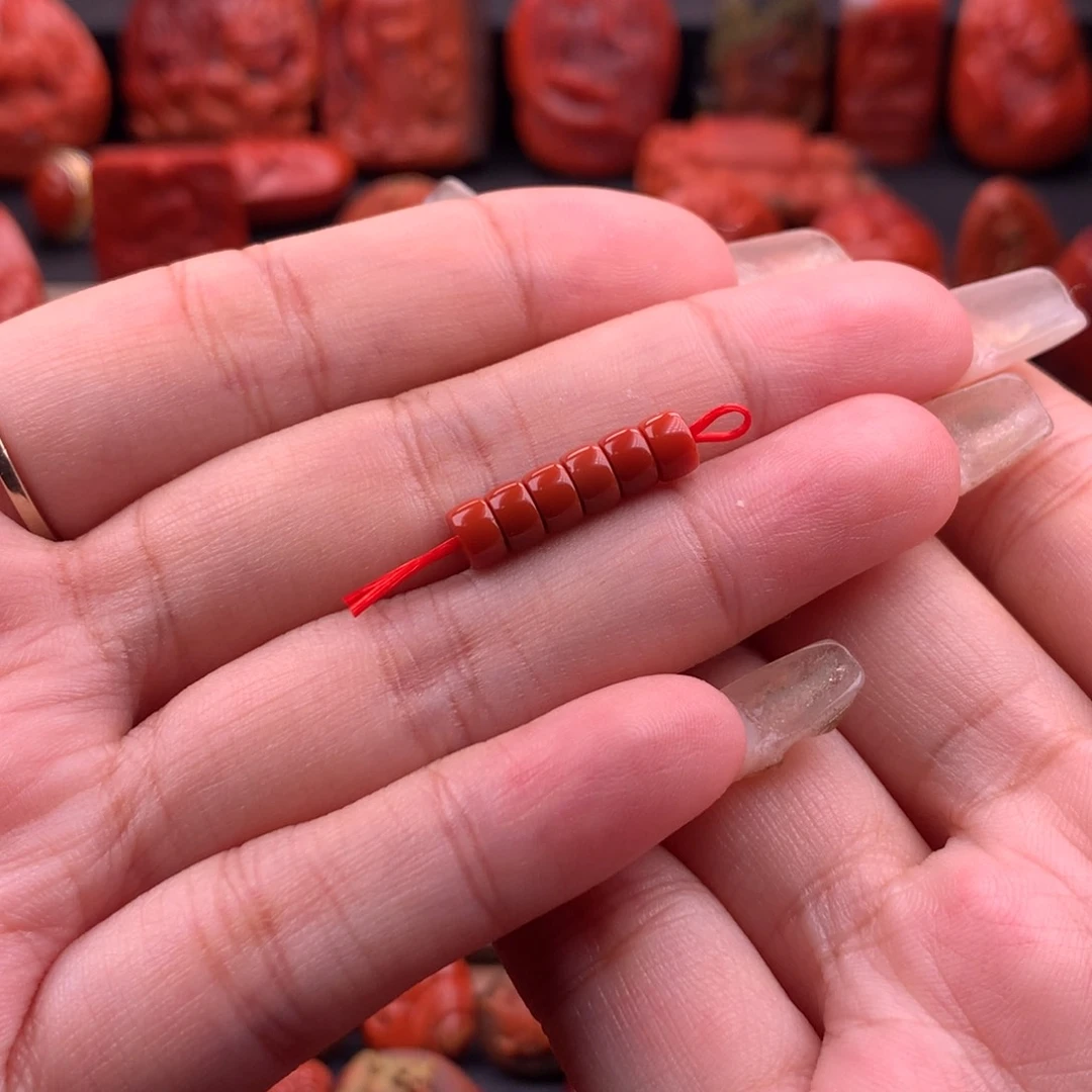 南红玛瑙南红川料精工直切隔片5.2mm未镶嵌