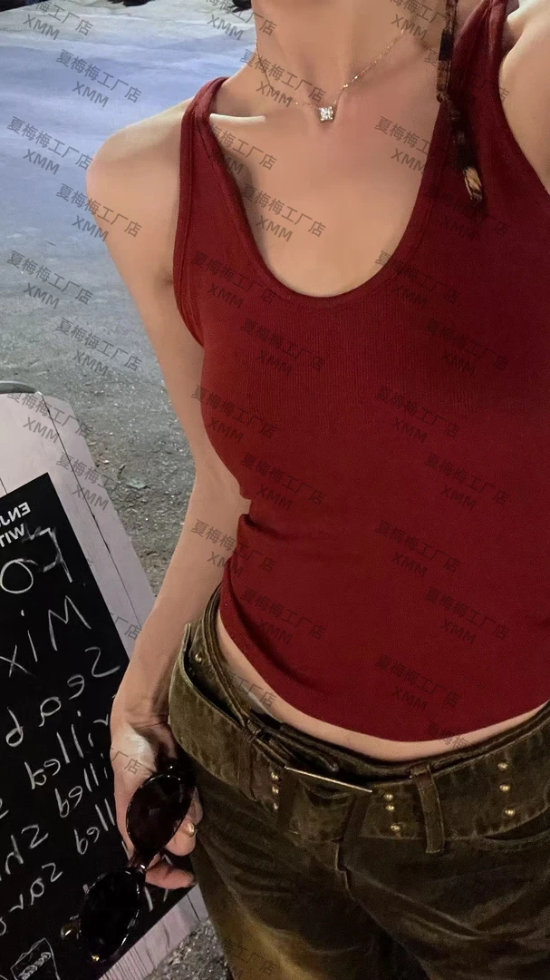 XMM.【一体式挂脖瑜伽背心】时尚健身运动通勤无袖显瘦夏季打底H291