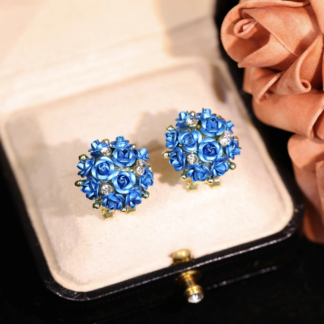 铜合金耳饰 【盛夏】轻奢时尚气质百搭高级小众设计感耳饰RH1069