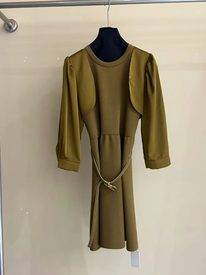 A401-13字裙中长裙礼服连衣裙长裙休闲风修身收腰设计师782171