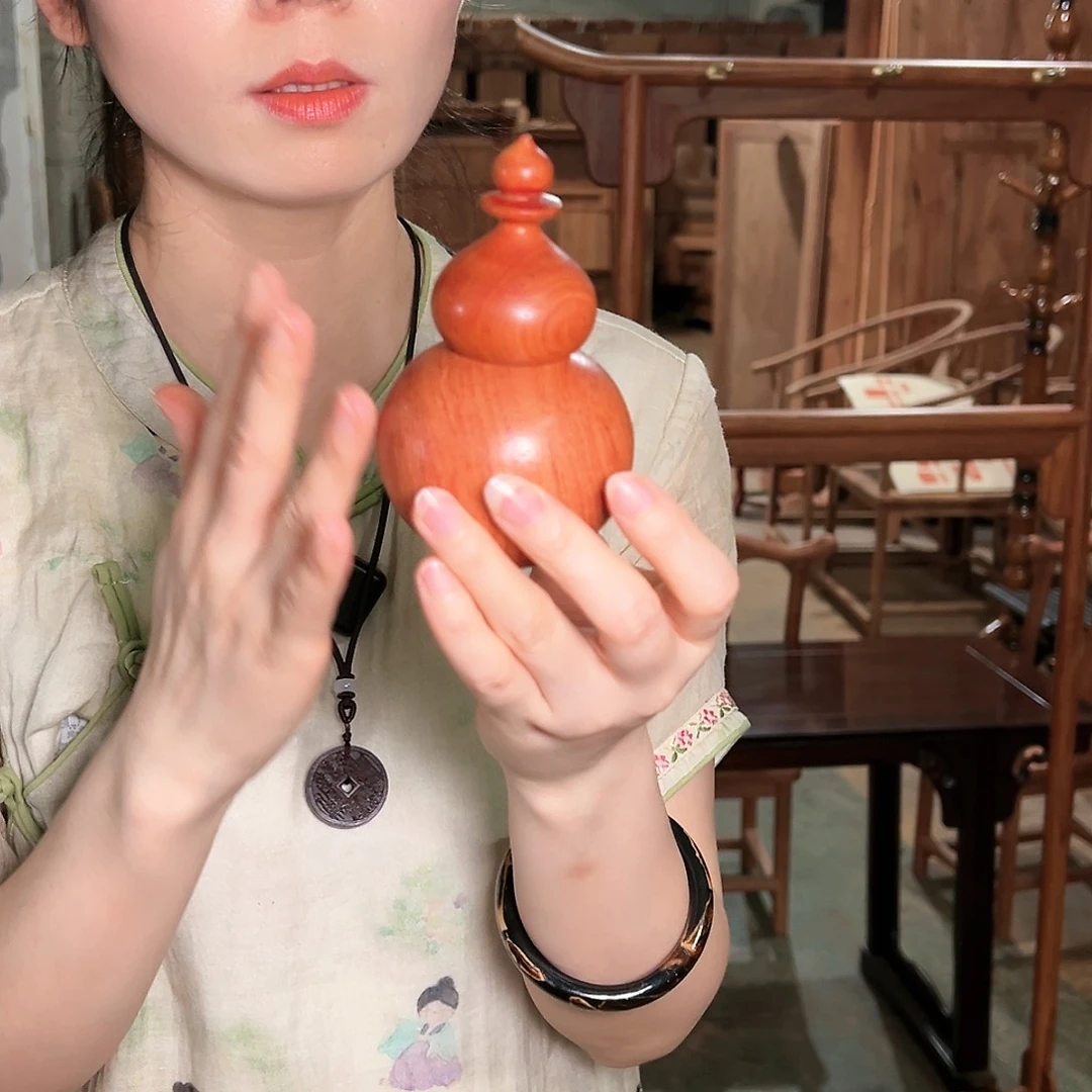 大果紫檀（缅甸花梨）把件小葫芦