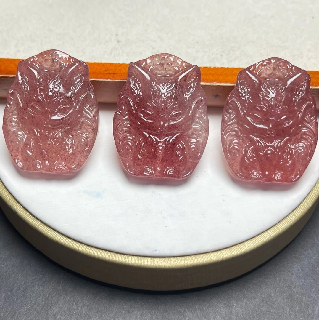 草莓晶吊坠新货女士新款手链配件