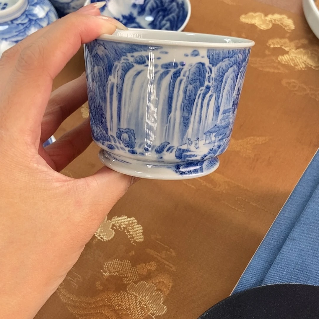 杯子谢凯手绘山水