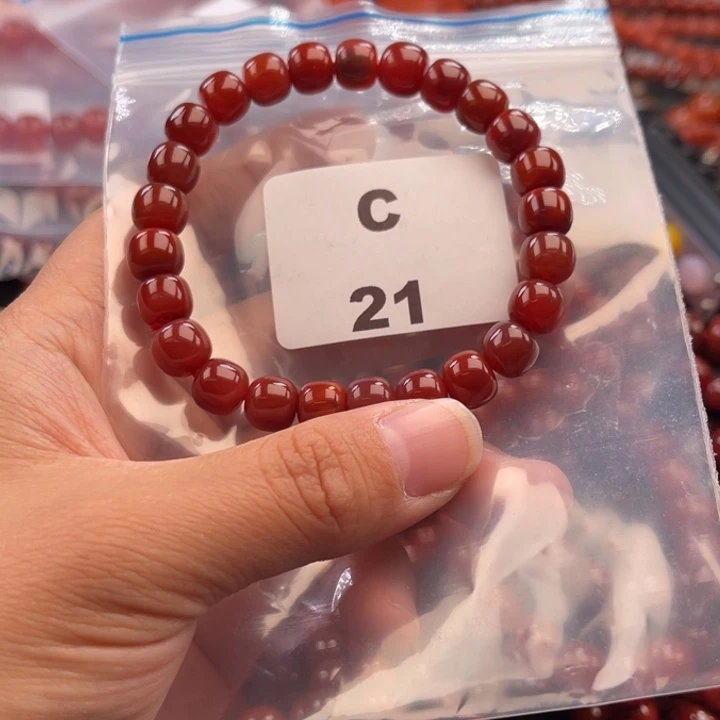南红玛瑙未镶嵌多样性发货默认微瑕8mm