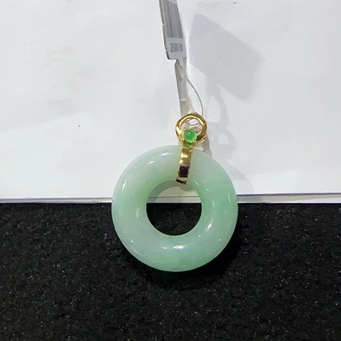 翡翠银S925镶嵌吊坠(不含链)