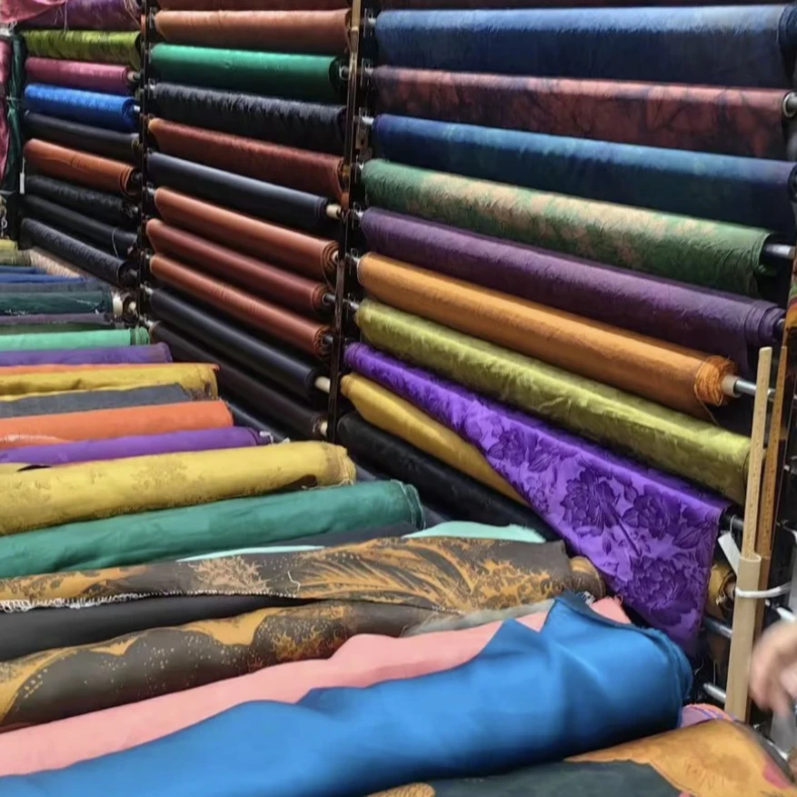 补差香云纱面料高档新中式国风双面透气丝绸服装面料