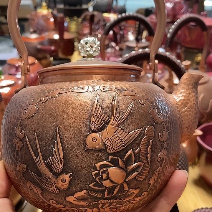 灵*?纯手工制作紫铜工艺铜壶