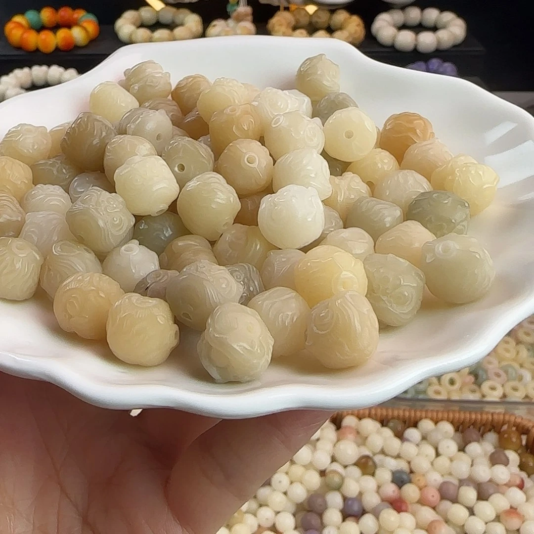 菩提根/象牙果手串卡12混醒狮100颗