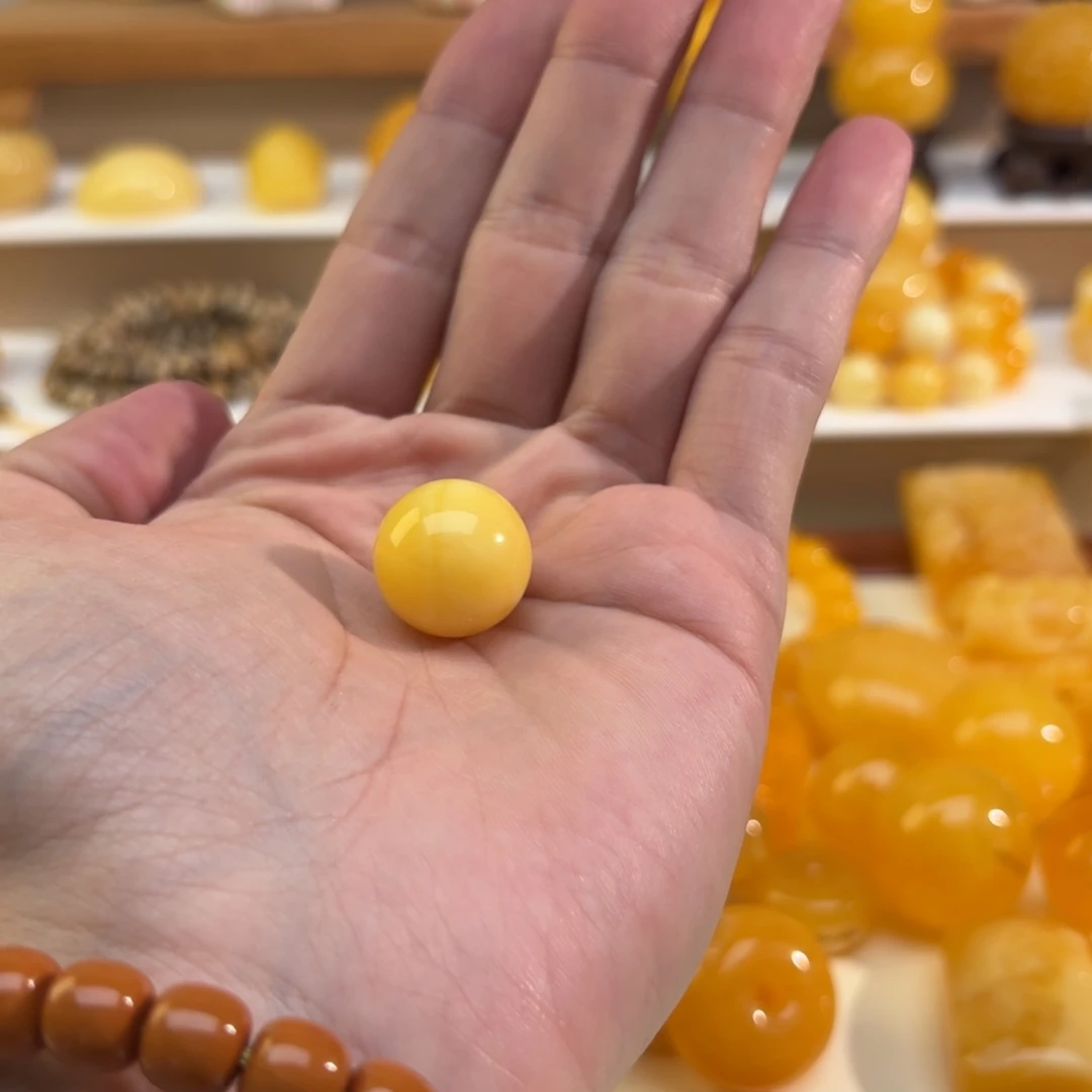 琥珀18K金镶嵌裸石琥珀蜜蜡