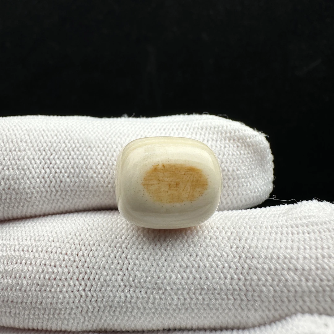 J1982天然猛犸 黄金皮桶珠13.4*15mm一物一图假一罚十
