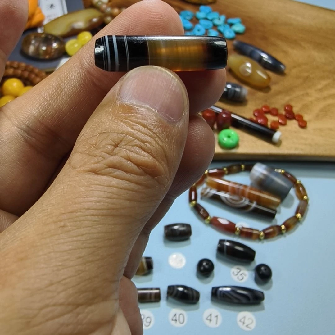 玛瑙/玉髓未镶嵌桶珠