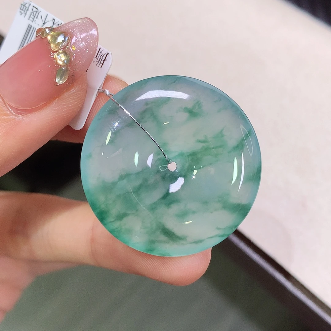 翡翠未镶嵌颈饰30-5.5