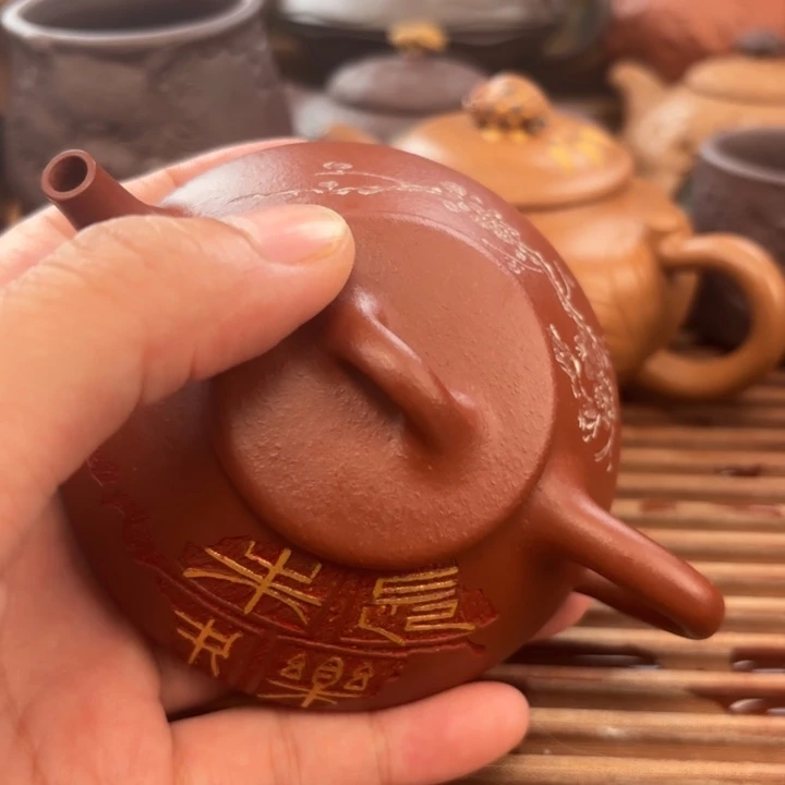 m***s茶壶紫砂长乐未央朱泥原矿120c