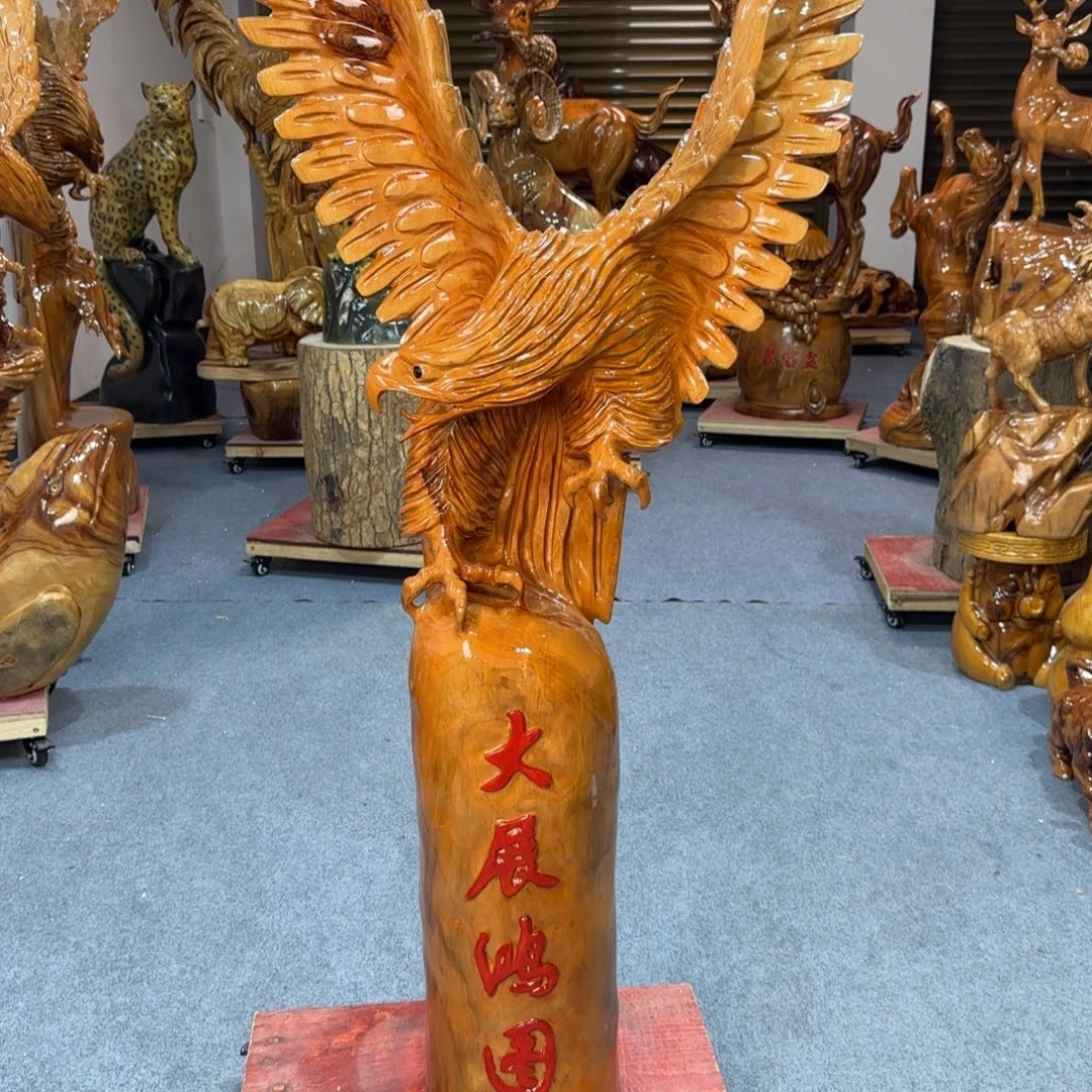 唯***爱木老鹰实木工艺品摆件