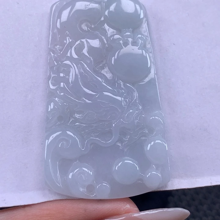 颈饰未镶嵌翡翠龙牌吊坠