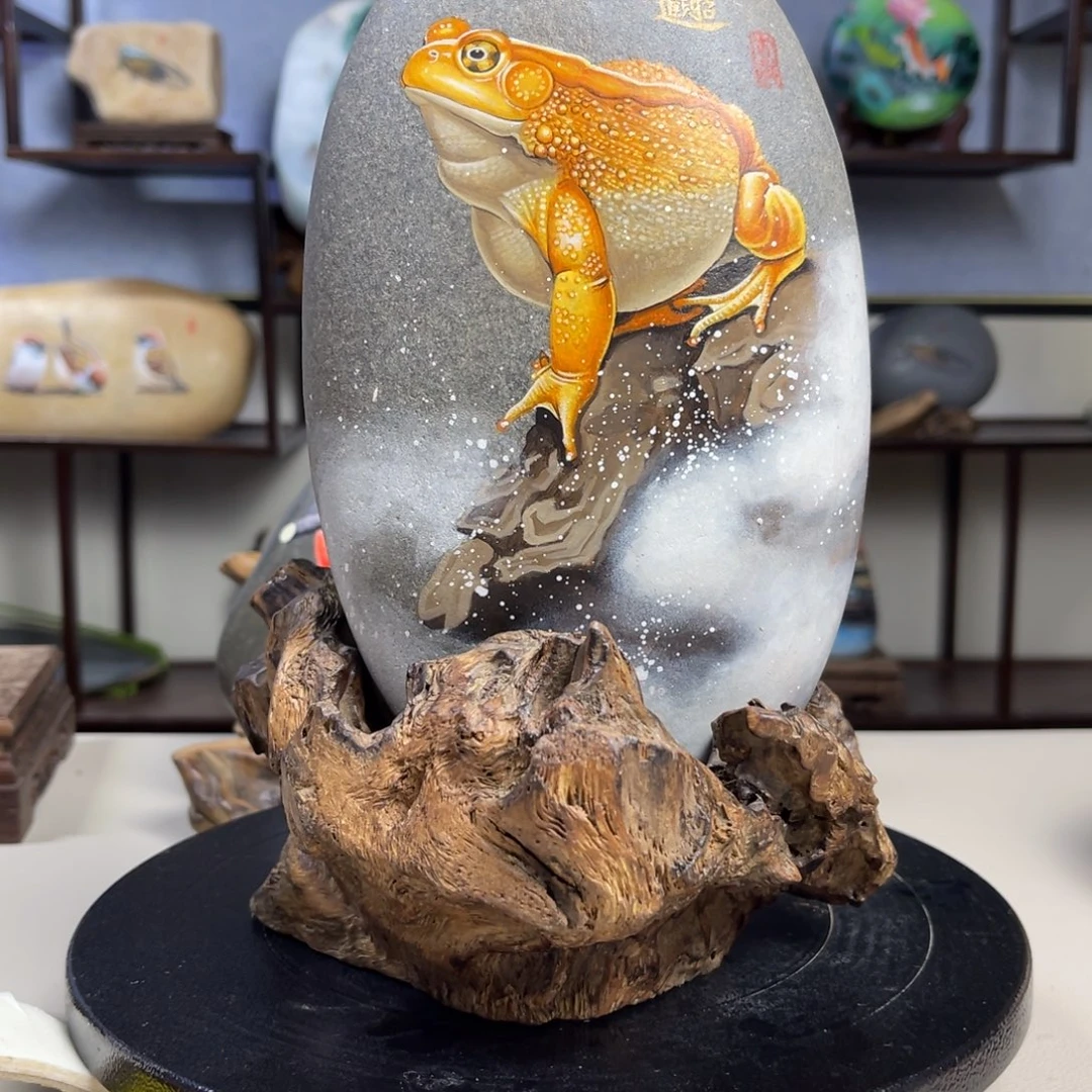 石材金蟾作品摆件