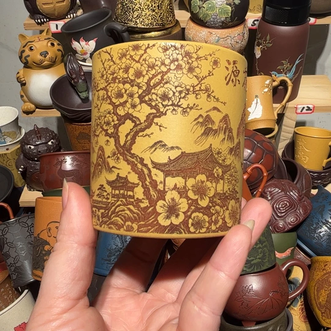 紫砂茶杯宜兴紫砂主人杯