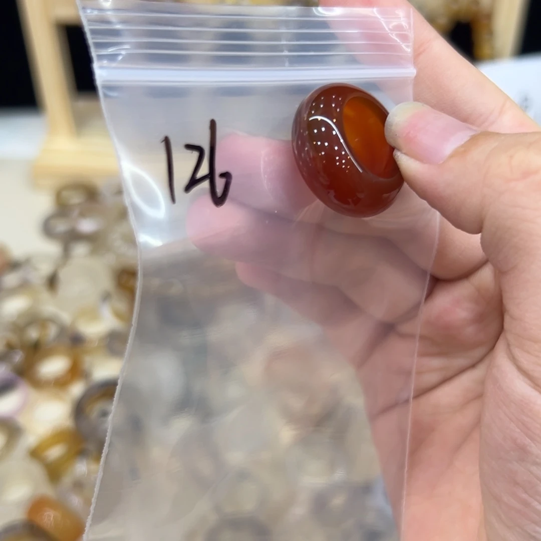 玛瑙/玉髓戒指合金126港9