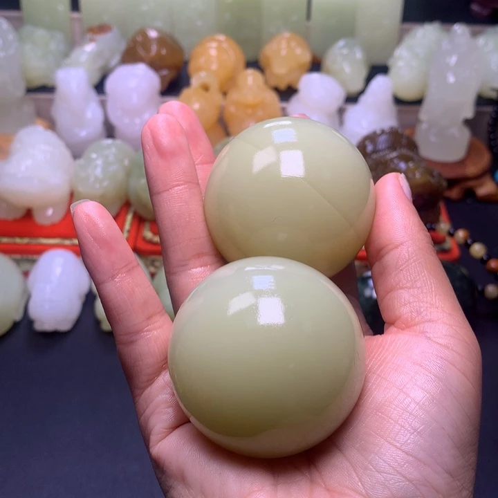 石材方解石手把件