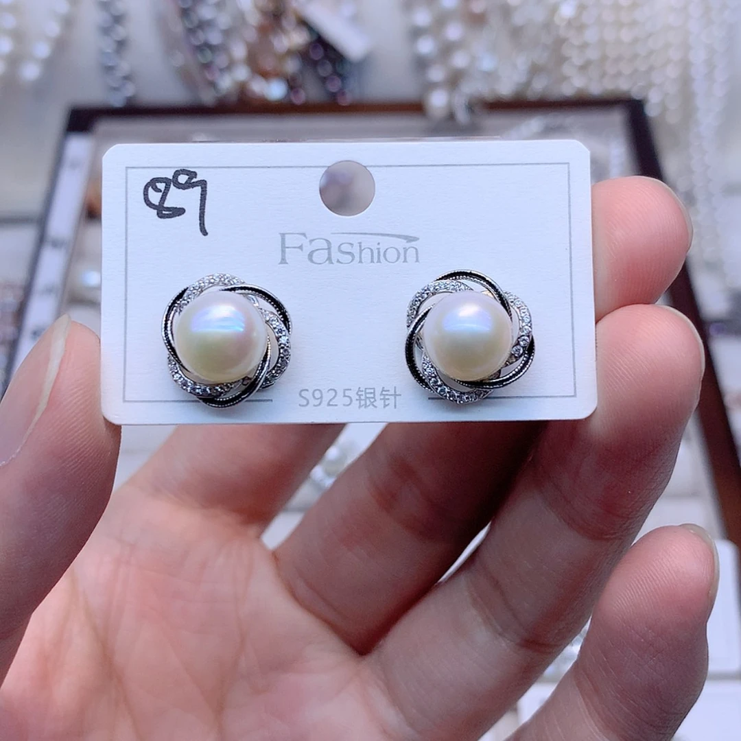 【闪购商品】银S925镶嵌耳饰淡水珍珠