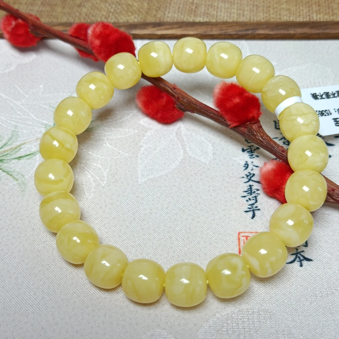 10.0浓蜡花蜜蜡老型手串~俄料~精品~高桩~极限孤~4750