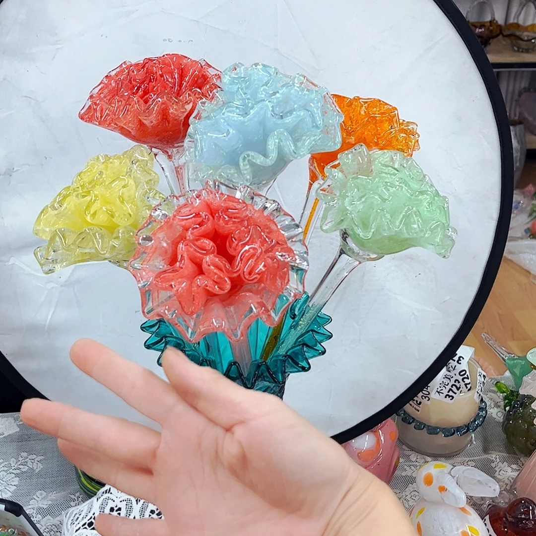6朵夜光花 家悦琉璃工艺品
