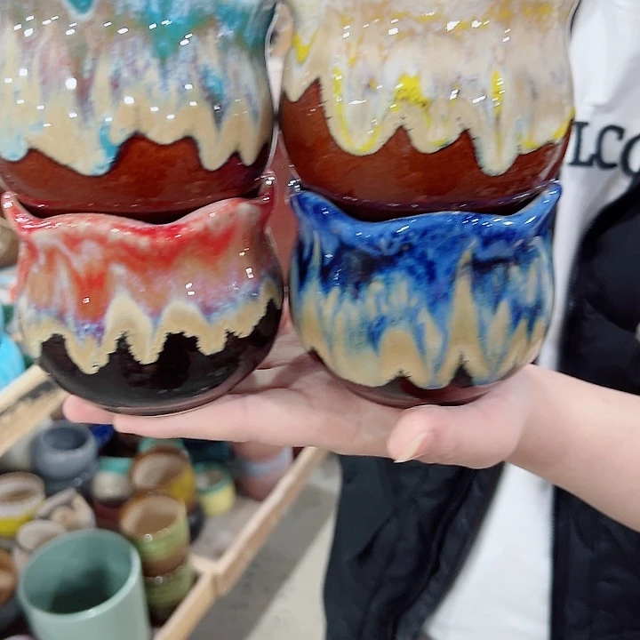 有孔.凑满10元发货多肉陶瓷花盆！