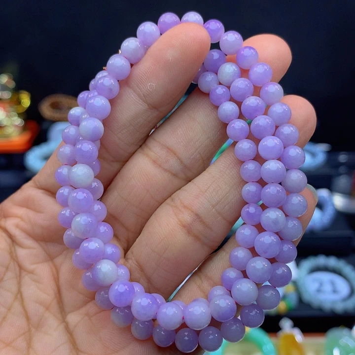 俊***忙未镶嵌手链翡翠翡翠 5-6