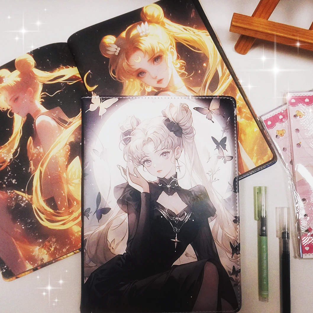 【内页链接】A5彩页硬壳16k彩页皮面手账本高颜值动漫可爱记录日常