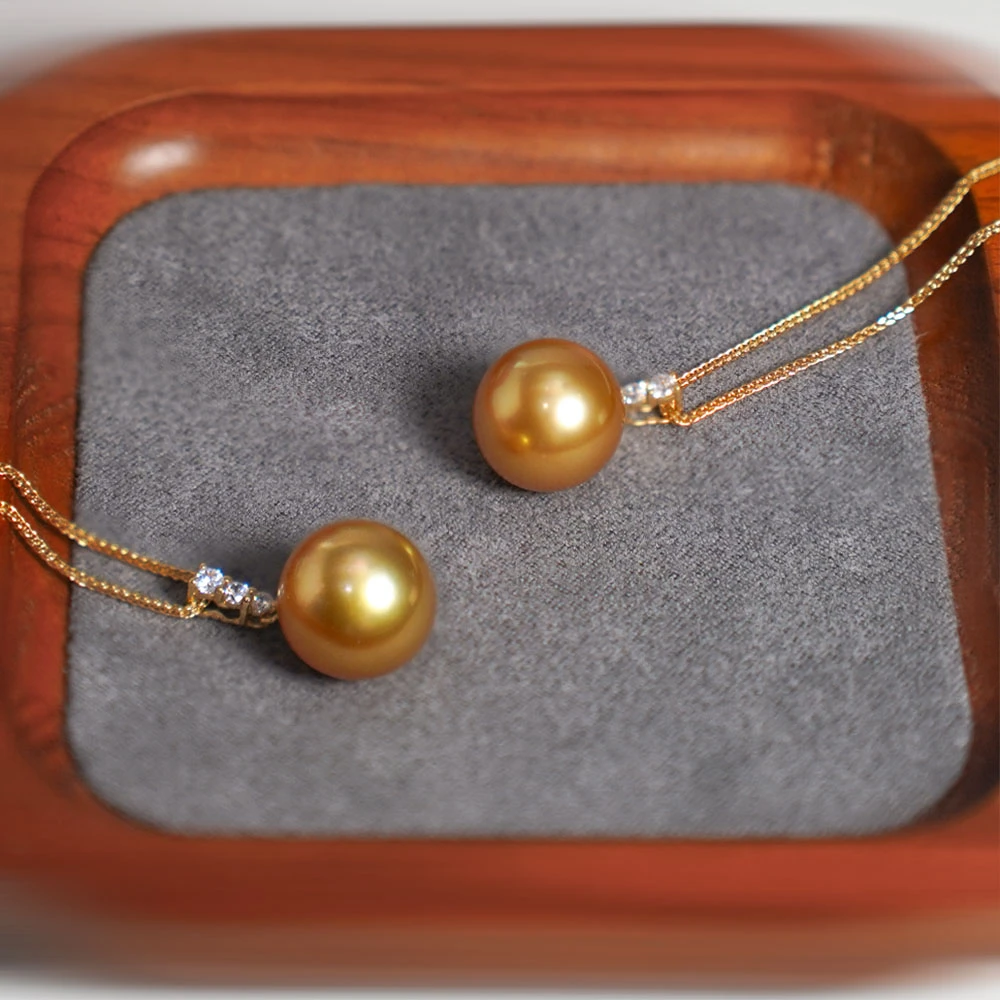 【小彤专属】【宠粉惊喜】南洋金珠12-13吊坠18k多样性/发一RY8263