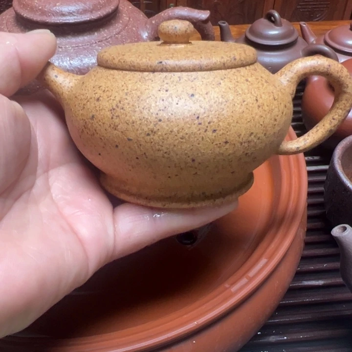 紫砂茶壶宜兴原矿金丝楠木