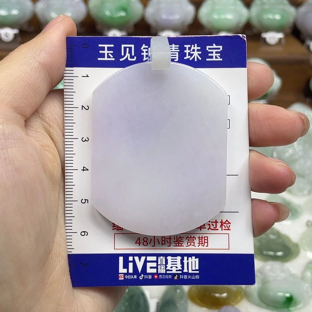 翡翠未镶嵌颈饰无事牌
