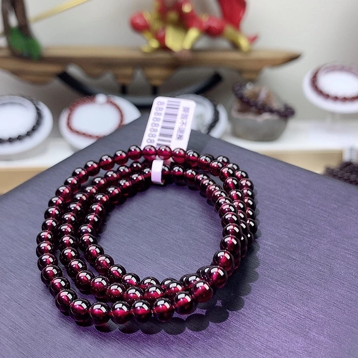 石榴石未镶嵌手链石榴石5.3毕业