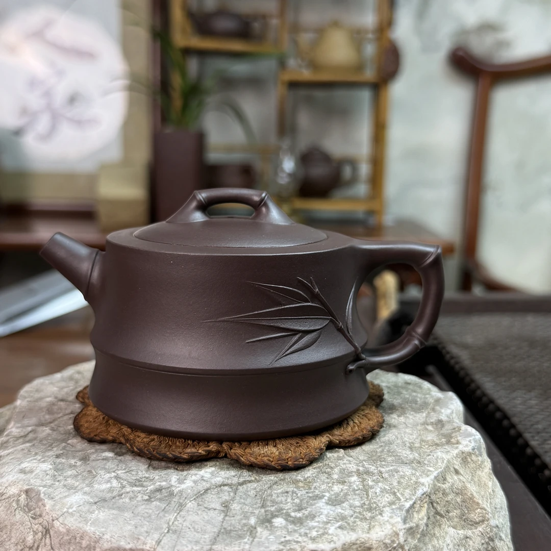 纯手工竹韵陈腐来紫泥泡茶利器