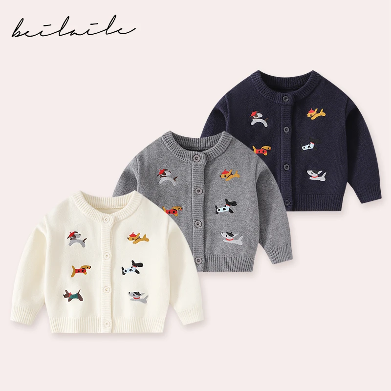 【刺绣可爱毛衣 小乐妈咪】婴儿童上衣服打底衫男童女宝宝秋季K1