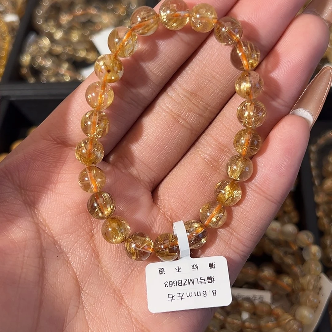 手链发晶未镶嵌天然金发晶