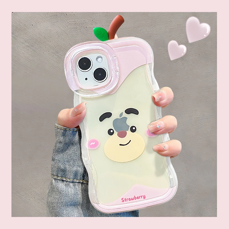 苹果小熊适用于苹果15华为oppo/vivo小米iPhone16pro双支架手机壳