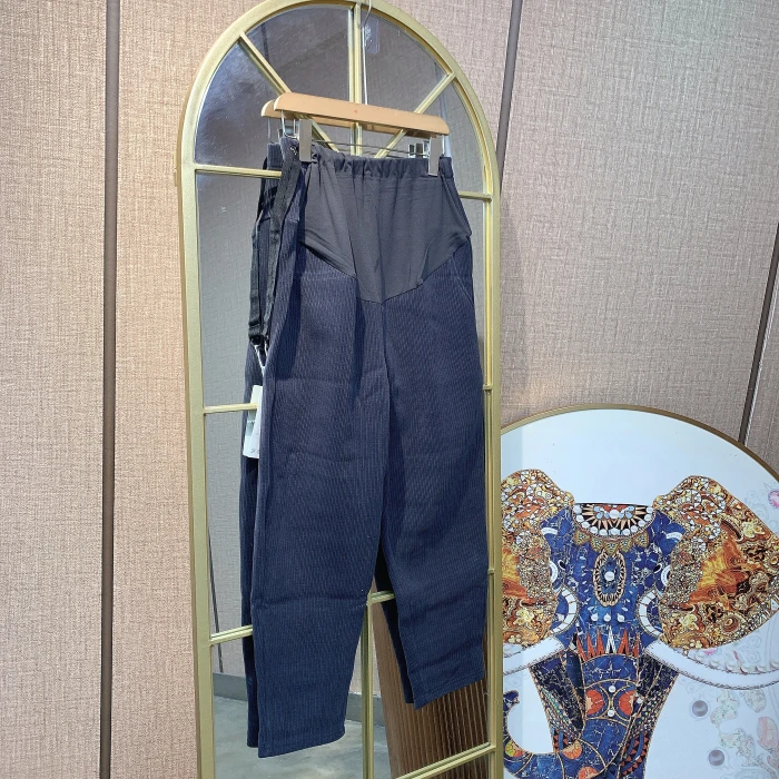 SS076孕妇灰色加绒加厚裤子L90-130