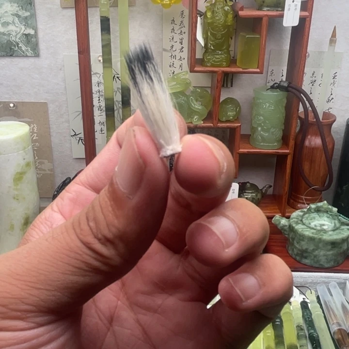 未镶嵌岫玉四大名玉毛笔