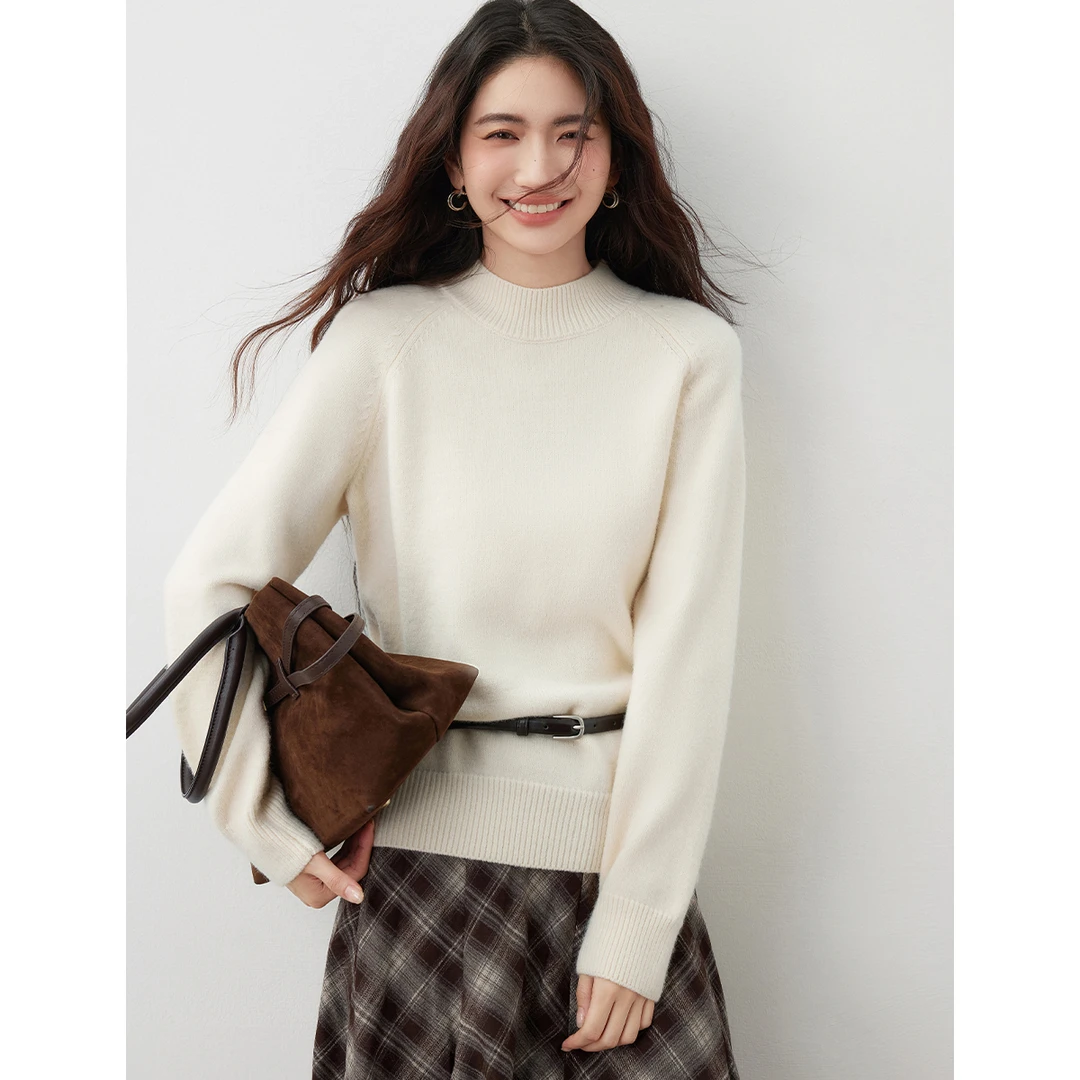 【林一专属】朗文斯汀法式软糯半高领毛针织衫DTYZ5509C07042