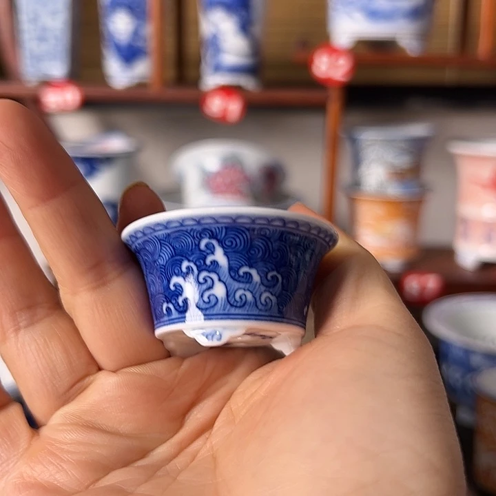 墨奈手绘陶瓷花盆