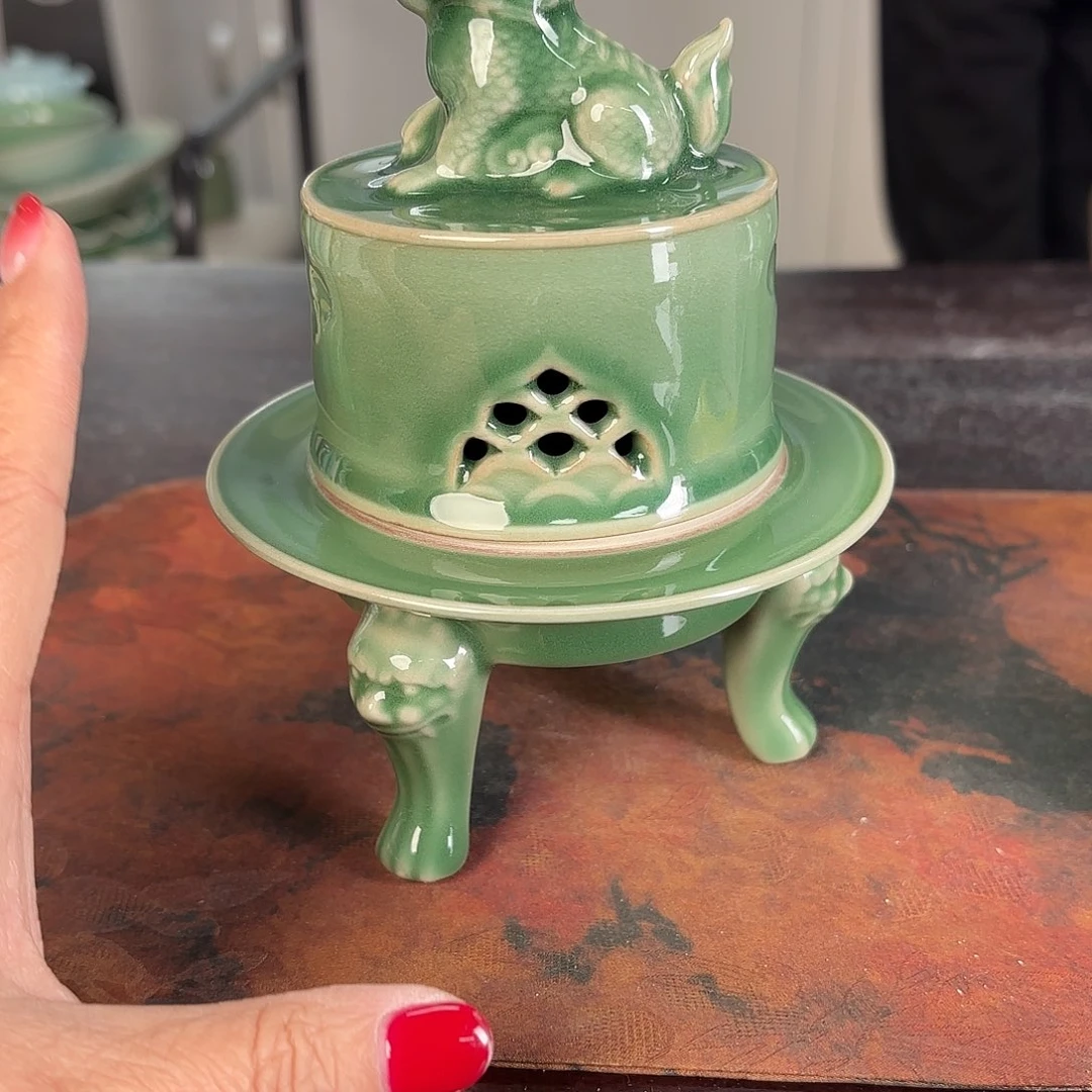 龙泉云间青瓷小米茶器