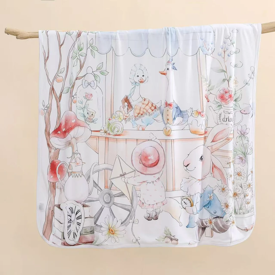 棉芯语新生儿宝宝天丝苎麻隔尿床垫宝宝幼儿园午睡柔软防水凉席